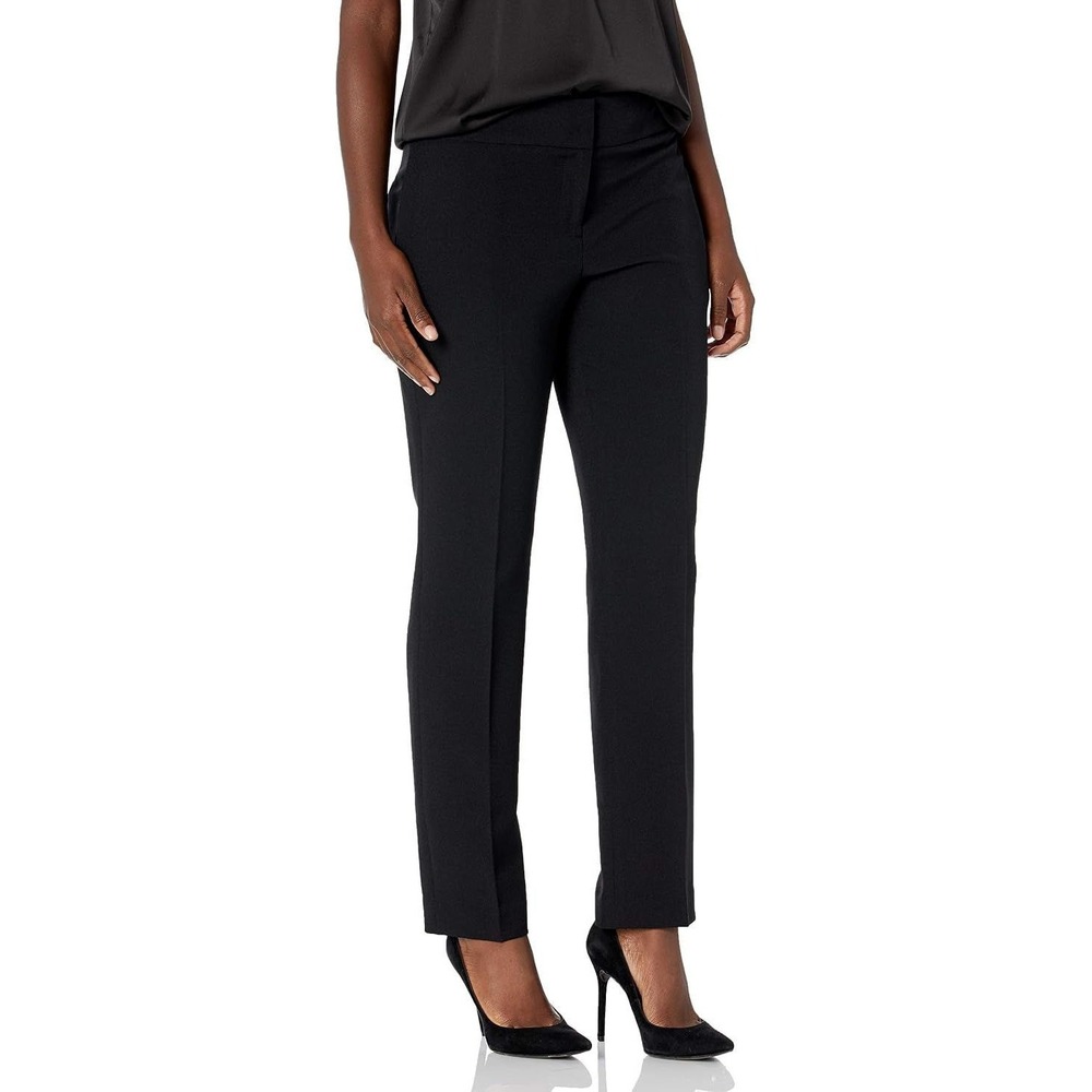Kasper Women's Stretch Crepe Slim Leg Dress Pants - Black - Size 8